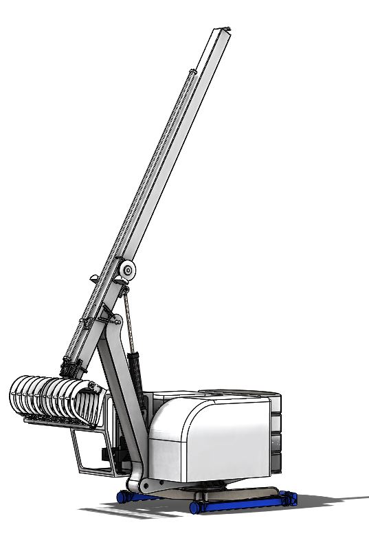 sgrigliatore - trash rack cleaning machine telescopico articolato